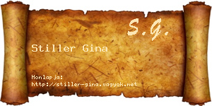 Stiller Gina névjegykártya